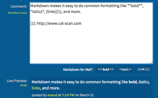 Markdown for MeFi from Chrome web store to be run with OffiDocs Chromium online Markdown for MeFi from Chrome web store to be run with OffiDocs Chromium online