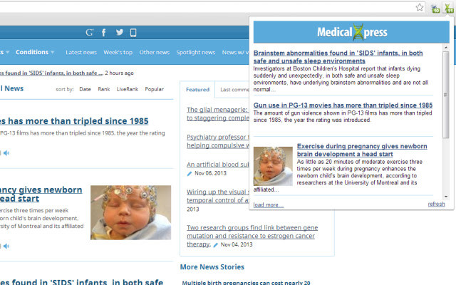 Medical Xpress medical and health news from Chrome web store to be run with OffiDocs Chromium online Medical Xpress medical and health news from Chrome web store to be run with OffiDocs Chromium online