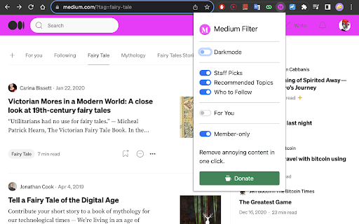 Medium Filter — Read without distractions from Chrome web store to be run with OffiDocs Chromium online Medium Filter — Read without distractions from Chrome web store to be run with OffiDocs Chromium online