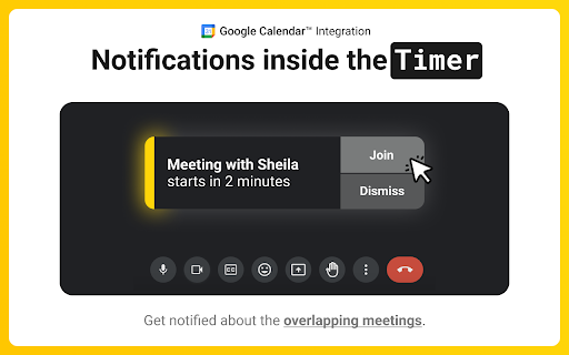 Meeting Timer for Google Meet from Chrome web store to be run with OffiDocs Chromium online Meeting Timer for Google Meet from Chrome web store to be run with OffiDocs Chromium online