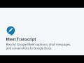 Meet Transcript from Chrome web store to be run with OffiDocs Chromium online Meet Transcript from Chrome web store to be run with OffiDocs Chromium online