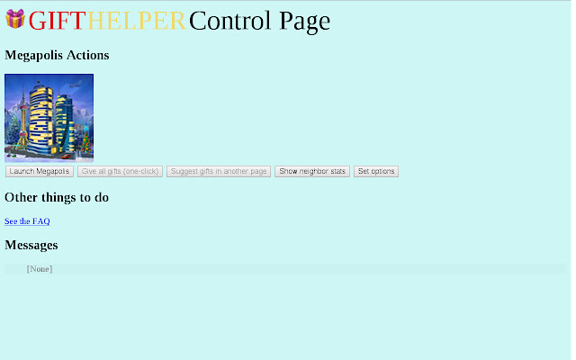 Megapolis GiftHelper from Chrome web store to be run with OffiDocs Chromium online Megapolis GiftHelper from Chrome web store to be run with OffiDocs Chromium online
