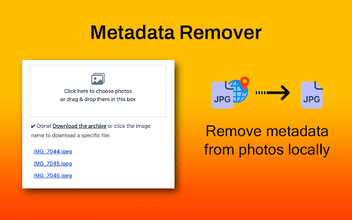 Metadata Remover from Chrome web store to be run with OffiDocs Chromium online Metadata Remover from Chrome web store to be run with OffiDocs Chromium online