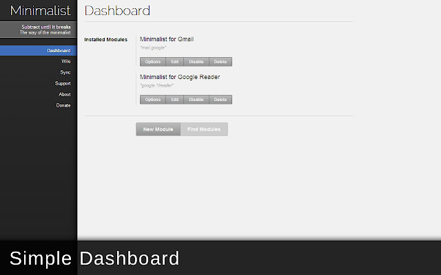 Minimalist for Everything from Chrome web store to be run with OffiDocs Chromium online Minimalist for Everything from Chrome web store to be run with OffiDocs Chromium online