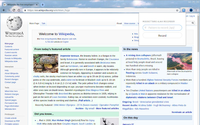 Mockettaro Ajax Recorder from Chrome web store to be run with OffiDocs Chromium online Mockettaro Ajax Recorder from Chrome web store to be run with OffiDocs Chromium online