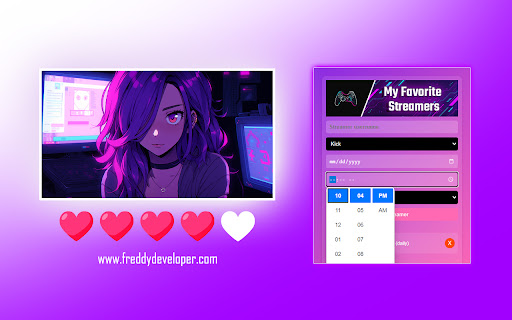 My Favorite Streamers from Chrome web store to be run with OffiDocs Chromium online My Favorite Streamers from Chrome web store to be run with OffiDocs Chromium online