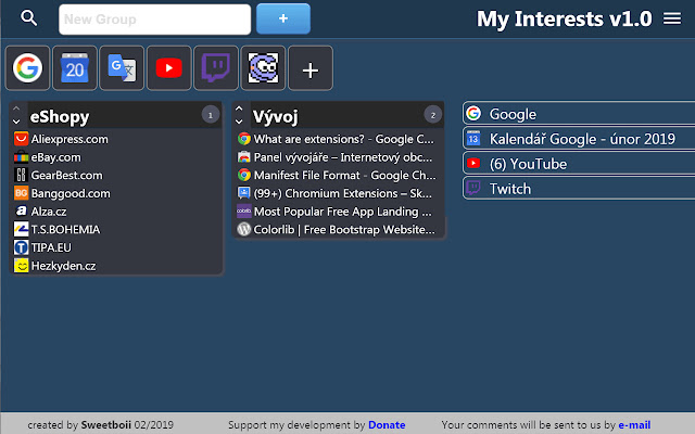 MyInterests from Chrome web store to be run with OffiDocs Chromium online MyInterests from Chrome web store to be run with OffiDocs Chromium online