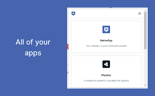 NativeGap from Chrome web store to be run with OffiDocs Chromium online NativeGap from Chrome web store to be run with OffiDocs Chromium online