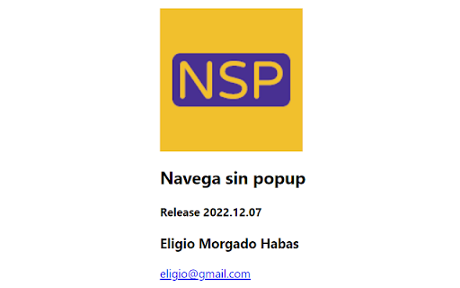 Navega sin popup from Chrome web store to be run with OffiDocs Chromium online Navega sin popup from Chrome web store to be run with OffiDocs Chromium online