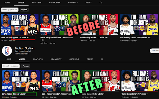 NBA Recaps Spoiler Free from Chrome web store to be run with OffiDocs Chromium online NBA Recaps Spoiler Free from Chrome web store to be run with OffiDocs Chromium online