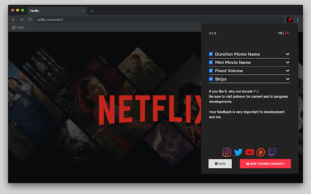 Netflix ToolBox from Chrome web store to be run with OffiDocs Chromium online Netflix ToolBox from Chrome web store to be run with OffiDocs Chromium online