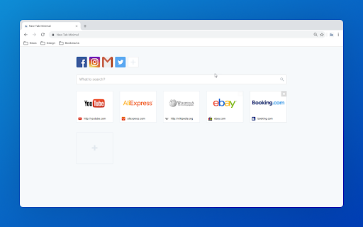 New Tab Minimal from Chrome web store to be run with OffiDocs Chromium online New Tab Minimal from Chrome web store to be run with OffiDocs Chromium online