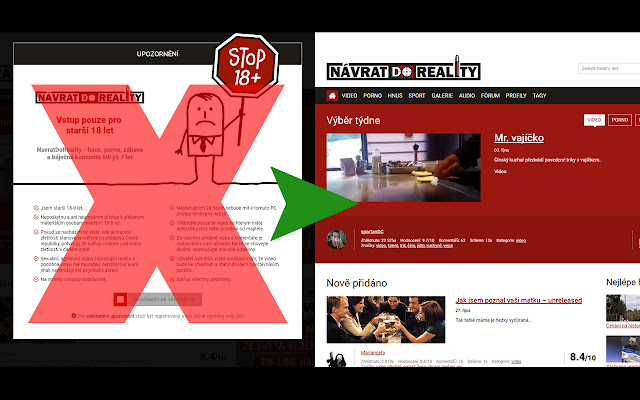 NávratDoReality.cz Adult Only Notice Remover from Chrome web store to be run with OffiDocs Chromium online NávratDoReality.cz Adult Only Notice Remover from Chrome web store to be run with OffiDocs Chromium online