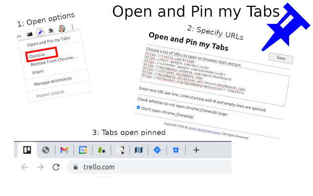 Open and Pin my Tabs from Chrome web store to be run with OffiDocs Chromium online Open and Pin my Tabs from Chrome web store to be run with OffiDocs Chromium online