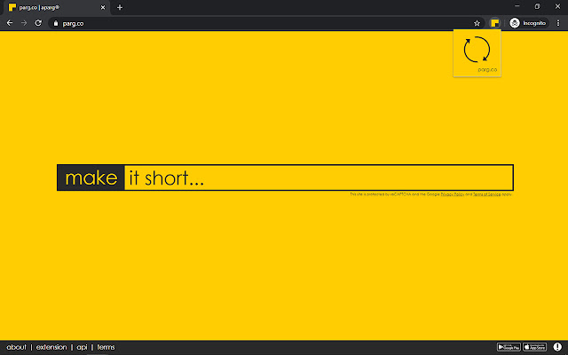 parg.co URL shortener from Chrome web store to be run with OffiDocs Chromium online parg.co URL shortener from Chrome web store to be run with OffiDocs Chromium online