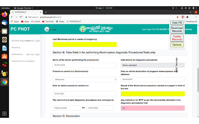 PCPNDT Form Tool from Chrome web store to be run with OffiDocs Chromium online PCPNDT Form Tool from Chrome web store to be run with OffiDocs Chromium online