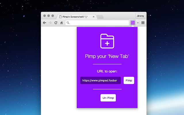Pimp your New Tab from Chrome web store to be run with OffiDocs Chromium online Pimp your New Tab from Chrome web store to be run with OffiDocs Chromium online