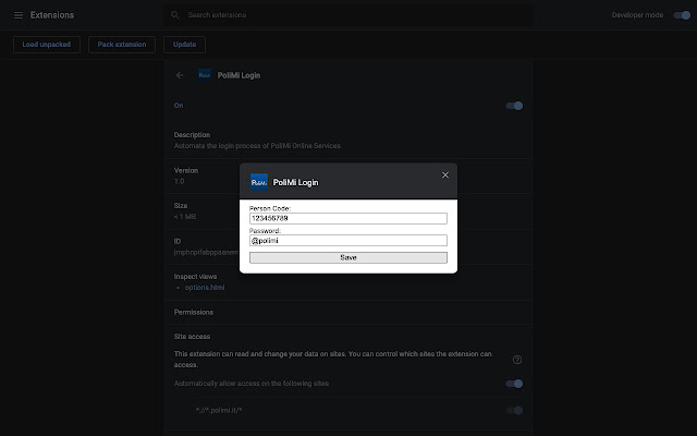 PoliMi Login from Chrome web store to be run with OffiDocs Chromium online PoliMi Login from Chrome web store to be run with OffiDocs Chromium online