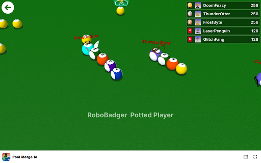 Pool Merge Io Game Merge with smaller balls to grow and become a threat! from Chrome web store to be run with OffiDocs Chromium online Pool Merge Io Game Merge with smaller balls to grow and become a threat! from Chrome web store to be run with OffiDocs Chromium online