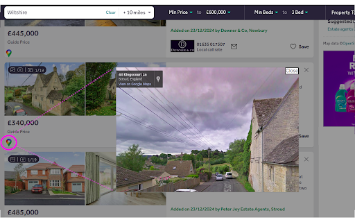 Property Street View from Chrome web store to be run with OffiDocs Chromium online Property Street View from Chrome web store to be run with OffiDocs Chromium online