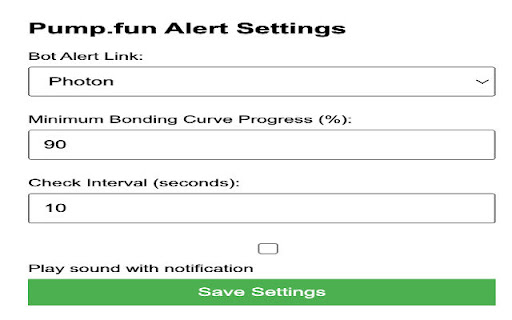 Pump.fun Alert from Chrome web store to be run with OffiDocs Chromium online Pump.fun Alert from Chrome web store to be run with OffiDocs Chromium online