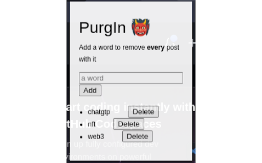 PurgeIn from Chrome web store to be run with OffiDocs Chromium online PurgeIn from Chrome web store to be run with OffiDocs Chromium online