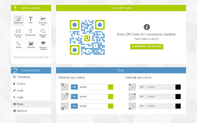 QR Code Generator by Unitag from Chrome web store to be run with OffiDocs Chromium online QR Code Generator by Unitag from Chrome web store to be run with OffiDocs Chromium online