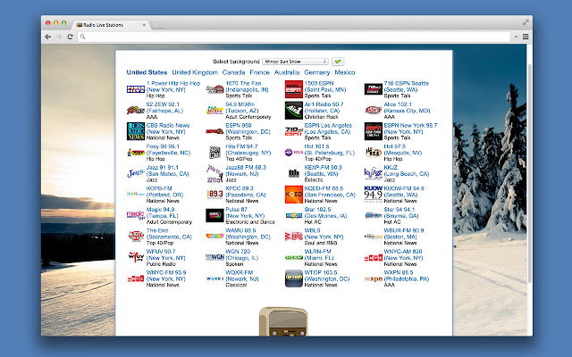 Radio Player Live Stations from Chrome web store to be run with OffiDocs Chromium online Radio Player Live Stations from Chrome web store to be run with OffiDocs Chromium online