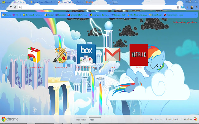 Rainbow Dash Chillin Theme 1.0.1 from Chrome web store to be run with OffiDocs Chromium online Rainbow Dash Chillin Theme 1.0.1 from Chrome web store to be run with OffiDocs Chromium online