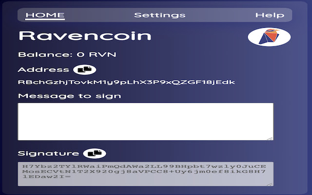 Ravencoin Sign message extension from Chrome web store to be run with OffiDocs Chromium online Ravencoin Sign message extension from Chrome web store to be run with OffiDocs Chromium online