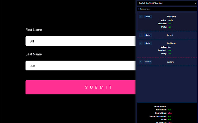 React Hook Form Developer Tools from Chrome web store to be run with OffiDocs Chromium online React Hook Form Developer Tools from Chrome web store to be run with OffiDocs Chromium online