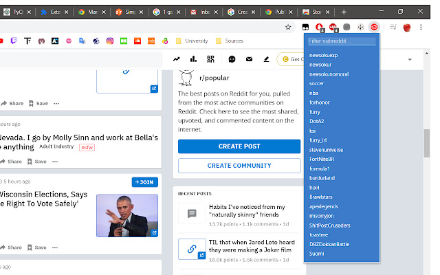 Reddit Popular Filter from Chrome web store to be run with OffiDocs Chromium online Reddit Popular Filter from Chrome web store to be run with OffiDocs Chromium online