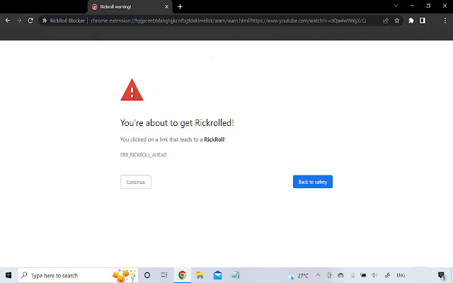 RickRoll Blocker from Chrome web store to be run with OffiDocs Chromium online RickRoll Blocker from Chrome web store to be run with OffiDocs Chromium online