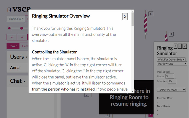 RingingRoom Simulator from Chrome web store to be run with OffiDocs Chromium online RingingRoom Simulator from Chrome web store to be run with OffiDocs Chromium online