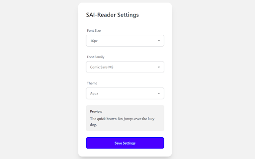 SAI Reader from Chrome web store to be run with OffiDocs Chromium online SAI Reader from Chrome web store to be run with OffiDocs Chromium online