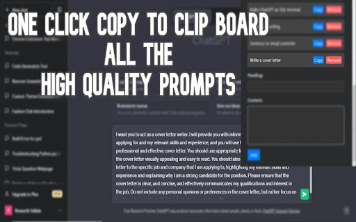Saved Prompts from Chrome web store to be run with OffiDocs Chromium online Saved Prompts from Chrome web store to be run with OffiDocs Chromium online