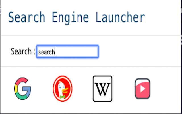 Search Engine Launcher from Chrome web store to be run with OffiDocs Chromium online Search Engine Launcher from Chrome web store to be run with OffiDocs Chromium online