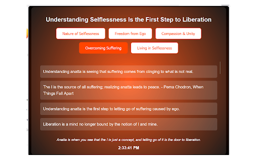 Selflessness and Liberation from Chrome web store to be run with OffiDocs Chromium online Selflessness and Liberation from Chrome web store to be run with OffiDocs Chromium online