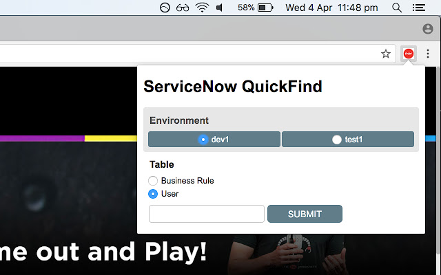 ServiceNow Quickfind from Chrome web store to be run with OffiDocs Chromium online ServiceNow Quickfind from Chrome web store to be run with OffiDocs Chromium online