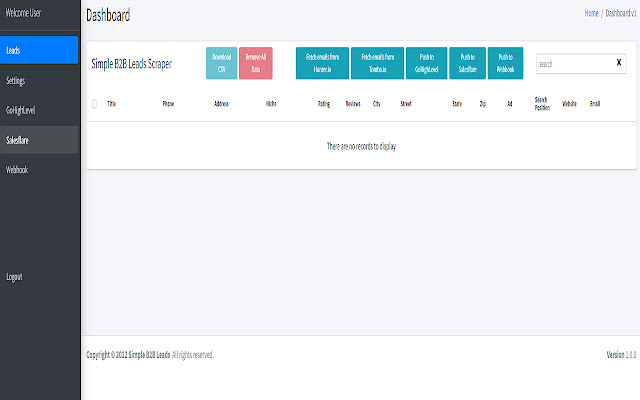 Simple B2B Leads from Chrome web store to be run with OffiDocs Chromium online Simple B2B Leads from Chrome web store to be run with OffiDocs Chromium online
