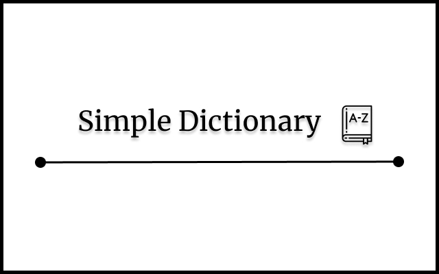 Simple Dictionary from Chrome web store to be run with OffiDocs Chromium online Simple Dictionary from Chrome web store to be run with OffiDocs Chromium online