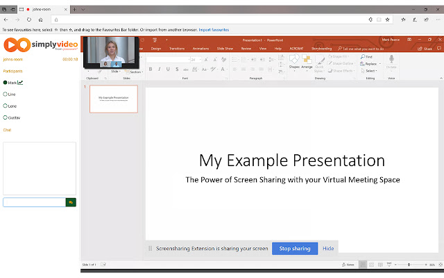 SimplyVideo Screensharing Extension from Chrome web store to be run with OffiDocs Chromium online SimplyVideo Screensharing Extension from Chrome web store to be run with OffiDocs Chromium online
