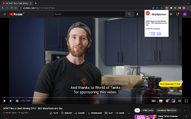 SkipSponsor YouTube sponsor detection from Chrome web store to be run with OffiDocs Chromium online SkipSponsor YouTube sponsor detection from Chrome web store to be run with OffiDocs Chromium online