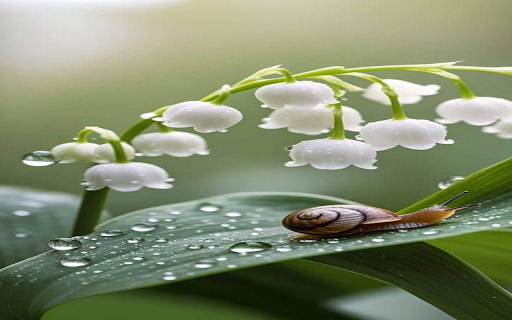 Snail and lily of the valley wallpaper from Chrome web store to be run with OffiDocs Chromium online Snail and lily of the valley wallpaper from Chrome web store to be run with OffiDocs Chromium online