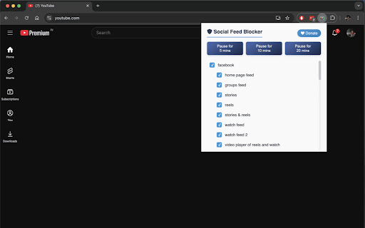 Social Feeds Blocker from Chrome web store to be run with OffiDocs Chromium online Social Feeds Blocker from Chrome web store to be run with OffiDocs Chromium online