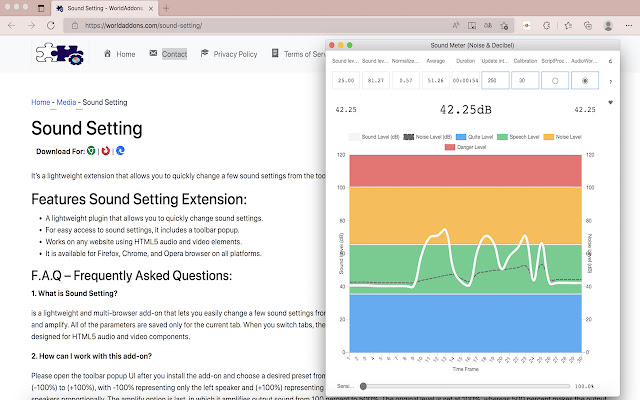 Sound Level Meter from Chrome web store to be run with OffiDocs Chromium online Sound Level Meter from Chrome web store to be run with OffiDocs Chromium online