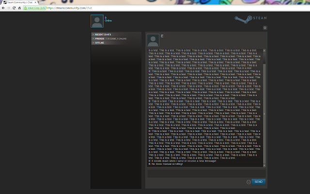 Steam Chat Auto Scroll from Chrome web store to be run with OffiDocs Chromium online Steam Chat Auto Scroll from Chrome web store to be run with OffiDocs Chromium online