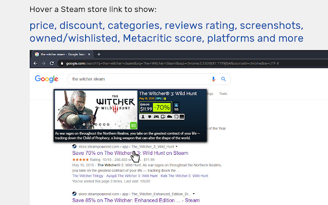 Steam Store Tooltip from Chrome web store to be run with OffiDocs Chromium online Steam Store Tooltip from Chrome web store to be run with OffiDocs Chromium online
