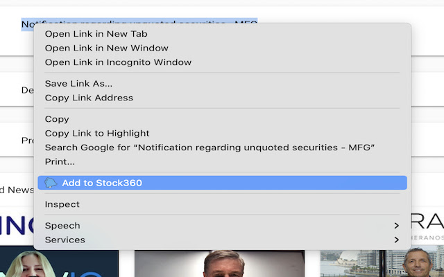 Stock360 bookmarker from Chrome web store to be run with OffiDocs Chromium online Stock360 bookmarker from Chrome web store to be run with OffiDocs Chromium online