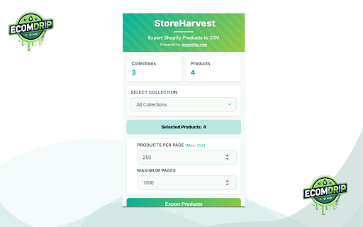 StoreHarvest Shopify Product Scraper from Chrome web store to be run with OffiDocs Chromium online StoreHarvest Shopify Product Scraper from Chrome web store to be run with OffiDocs Chromium online